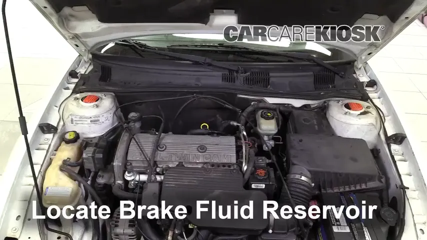 2001 Oldsmobile Alero GL 2.4L 4 Cyl. Sedan (4 Door) Brake Fluid Check Fluid Level